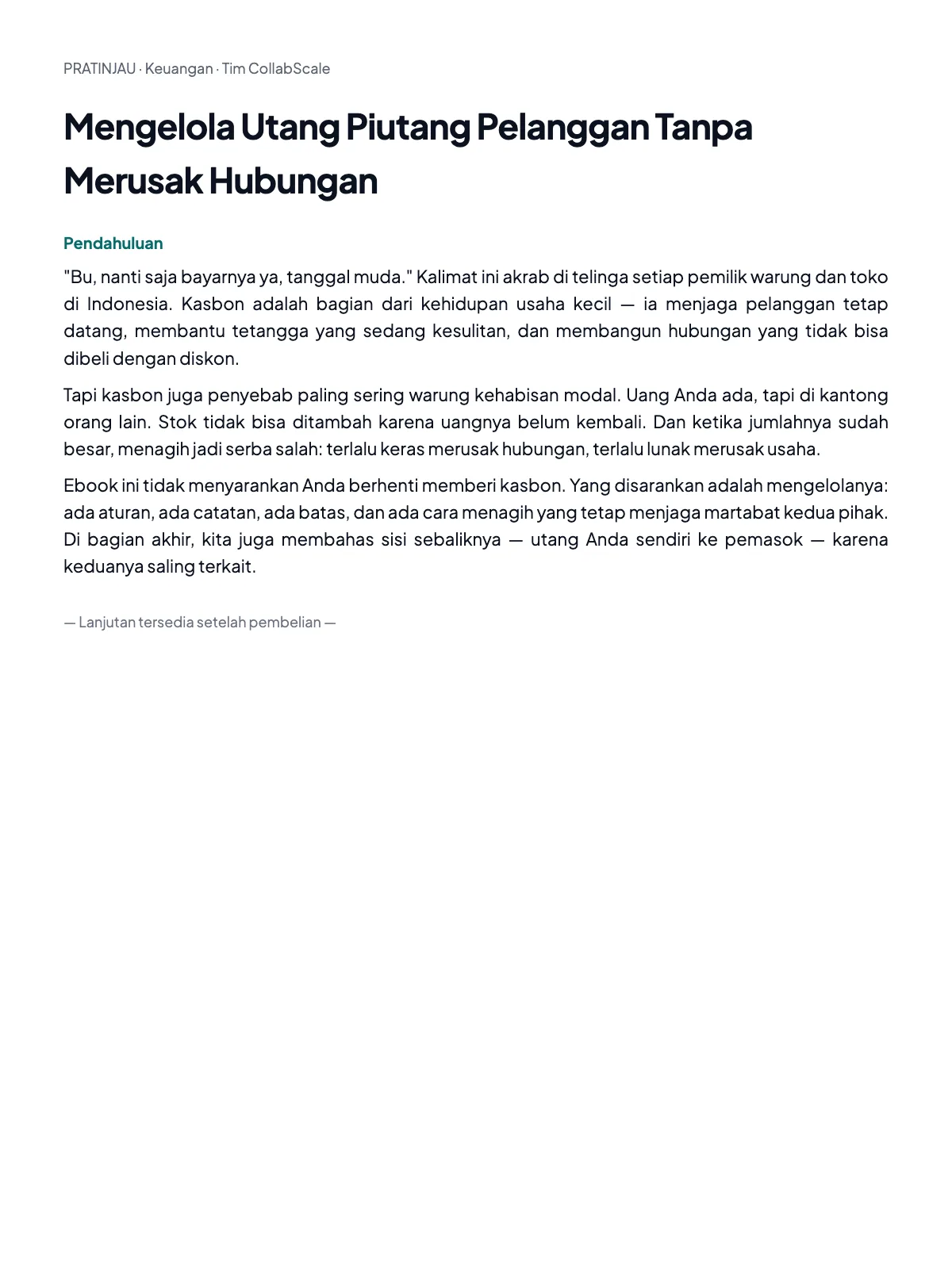 Pratinjau Mengelola Utang Piutang Pelanggan Tanpa Merusak Hubungan