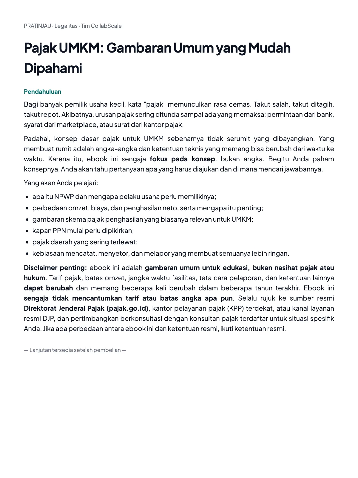 Pratinjau Pajak UMKM: Gambaran Umum yang Mudah Dipahami